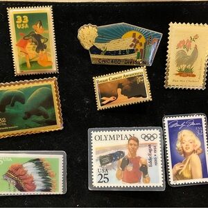 Vintage Stamp Collection with Various Designs